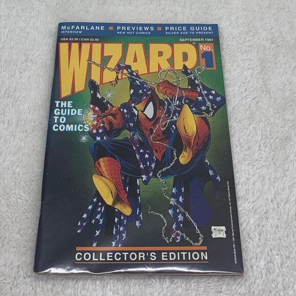 Wizard Guide to Comics Magazine Issue 1 Sept 1991 McFarlane Spider-Man Poster - Picture 1 of 16